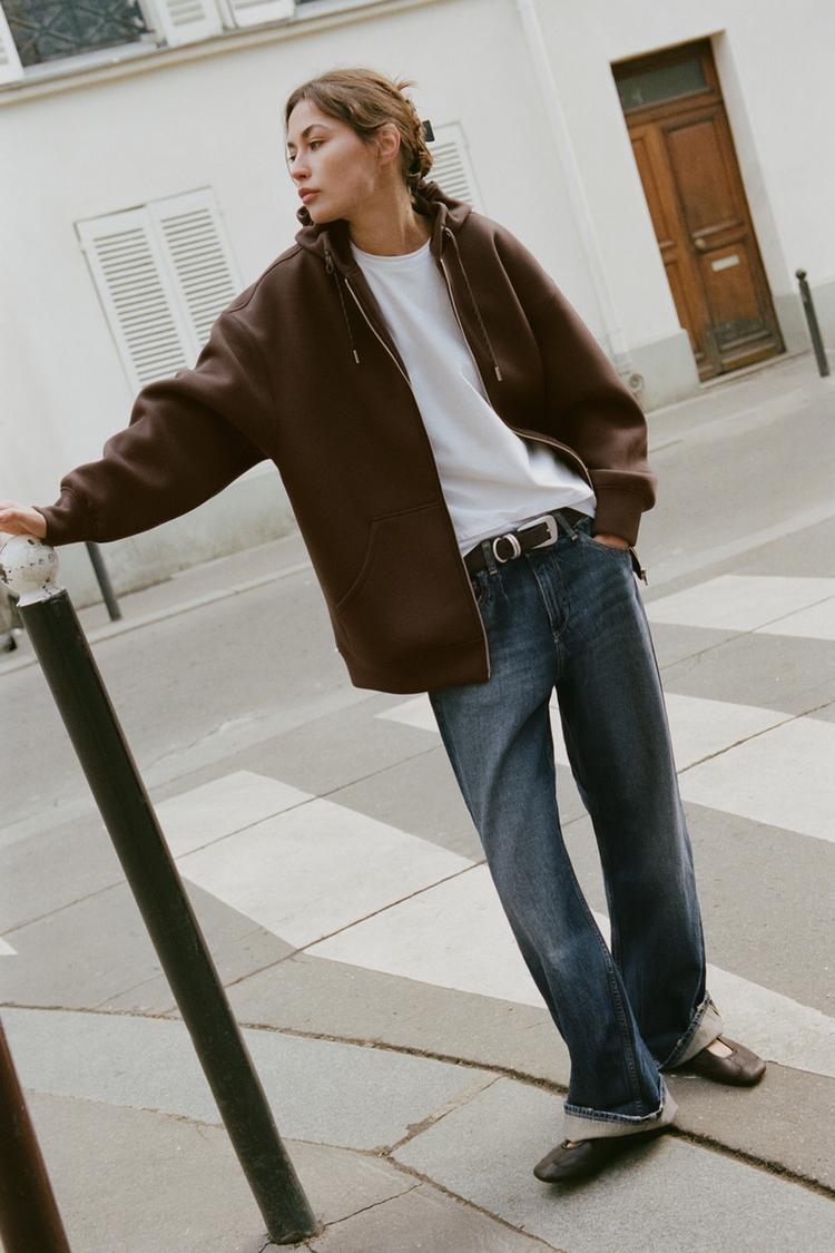 HOODIE WITH DRAWSTRINGS - Zara product image