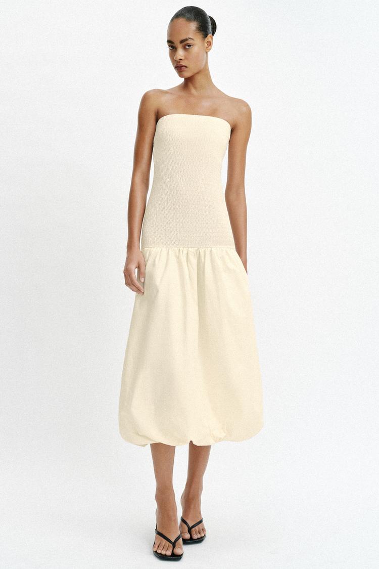 COMBINATION STRAPLESS DRESS - Zara product image