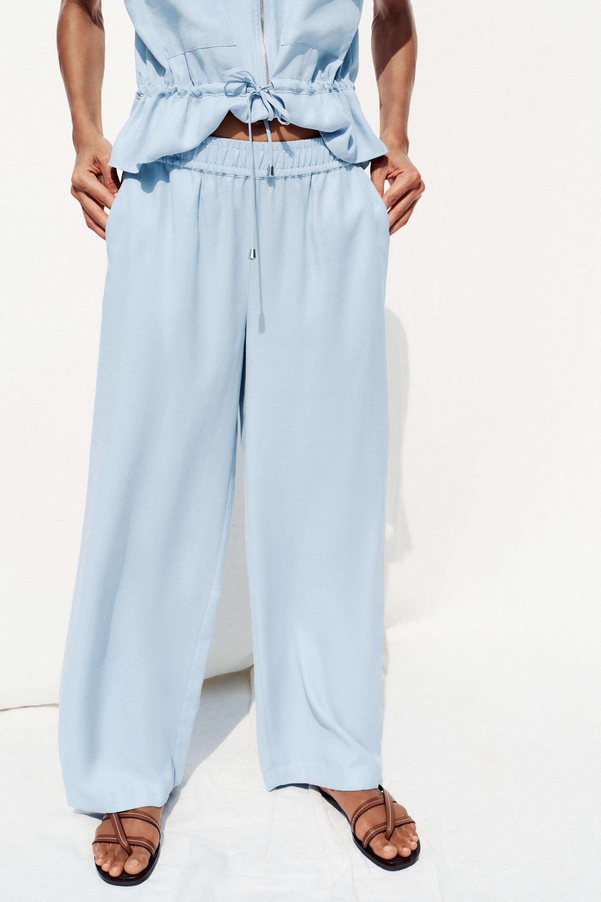 PANTALON LARGE TAILLE ÉLASTIQUE
