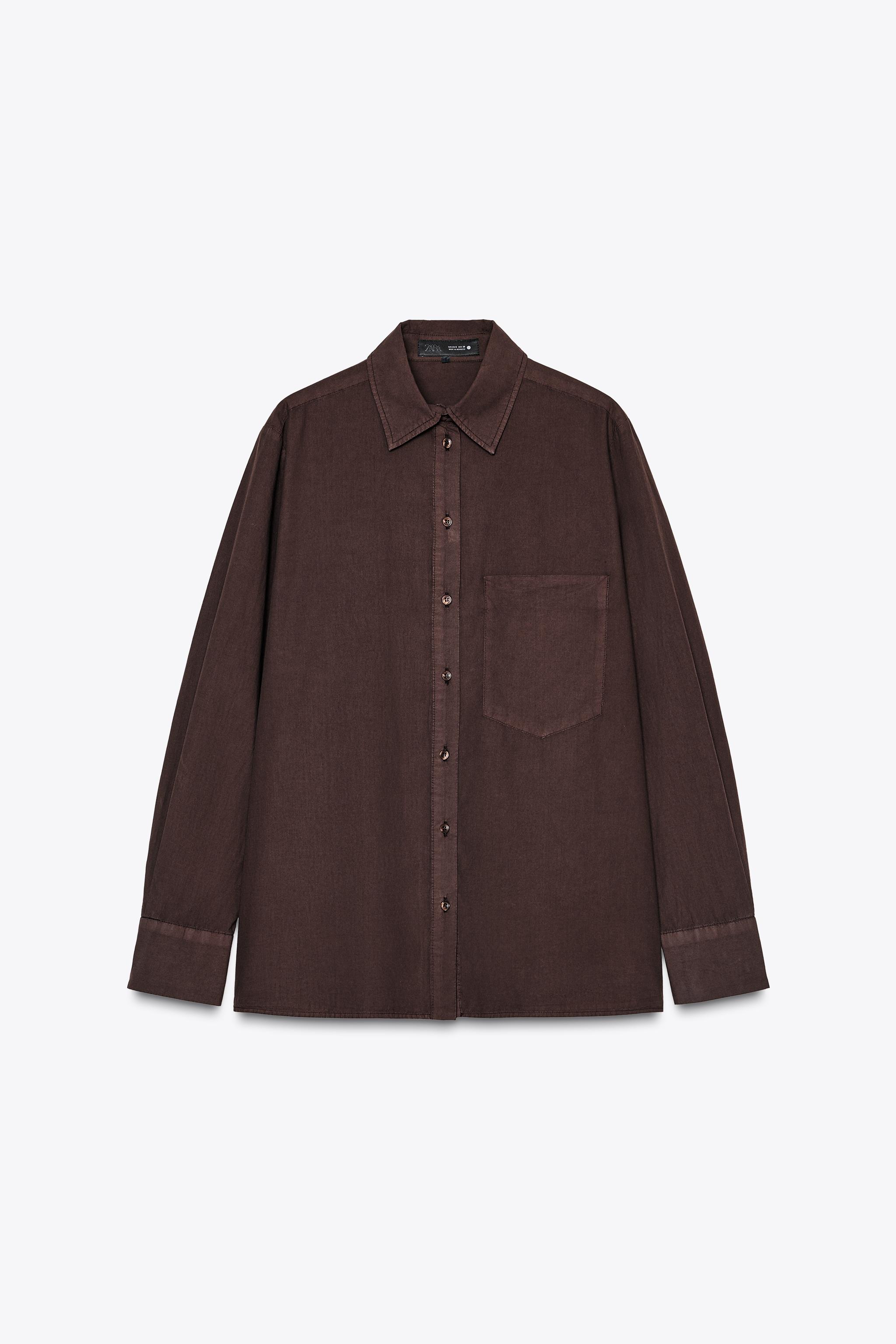 ZW COLLECTION POPLIN SHIRT WITH POCKET