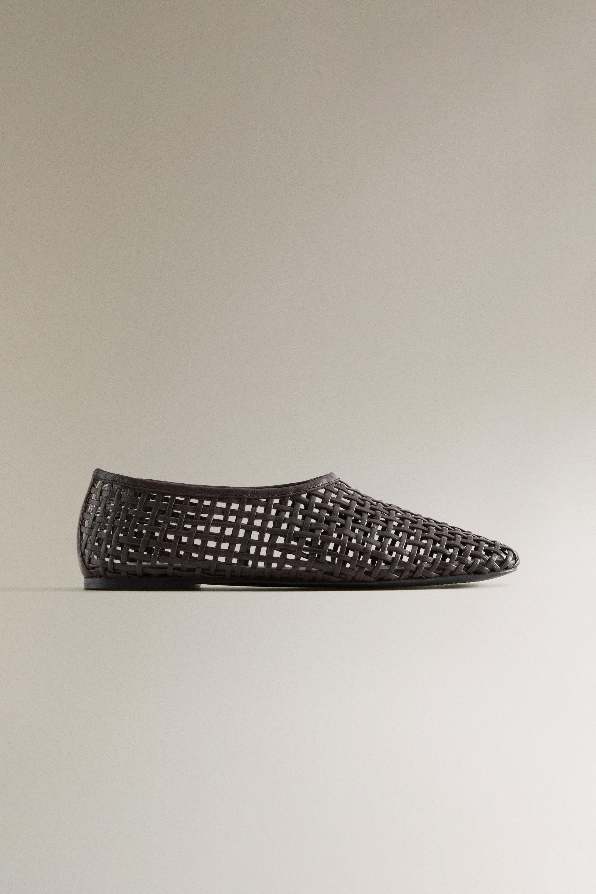 BALLERINES CUIR TRESSÉ