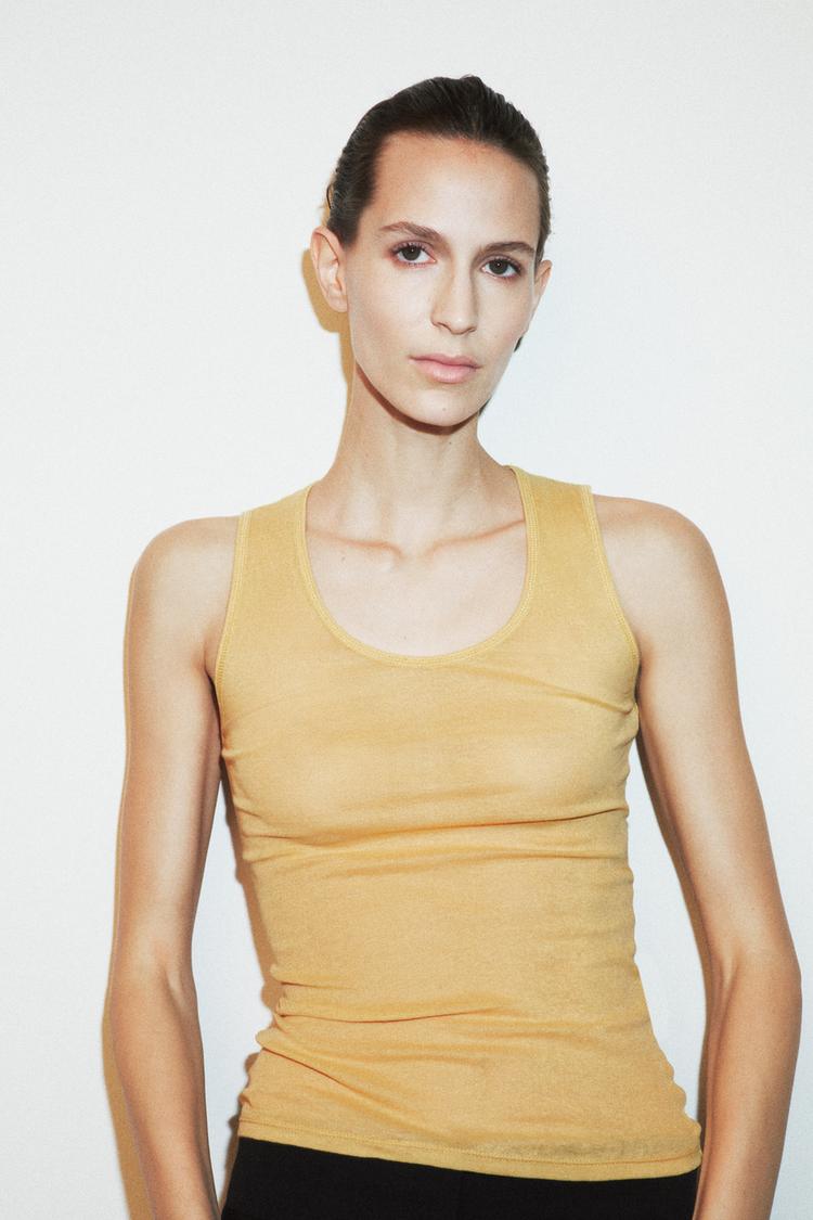 SUPIMA® SLEEVELESS T-SHIRT - Zara product image
