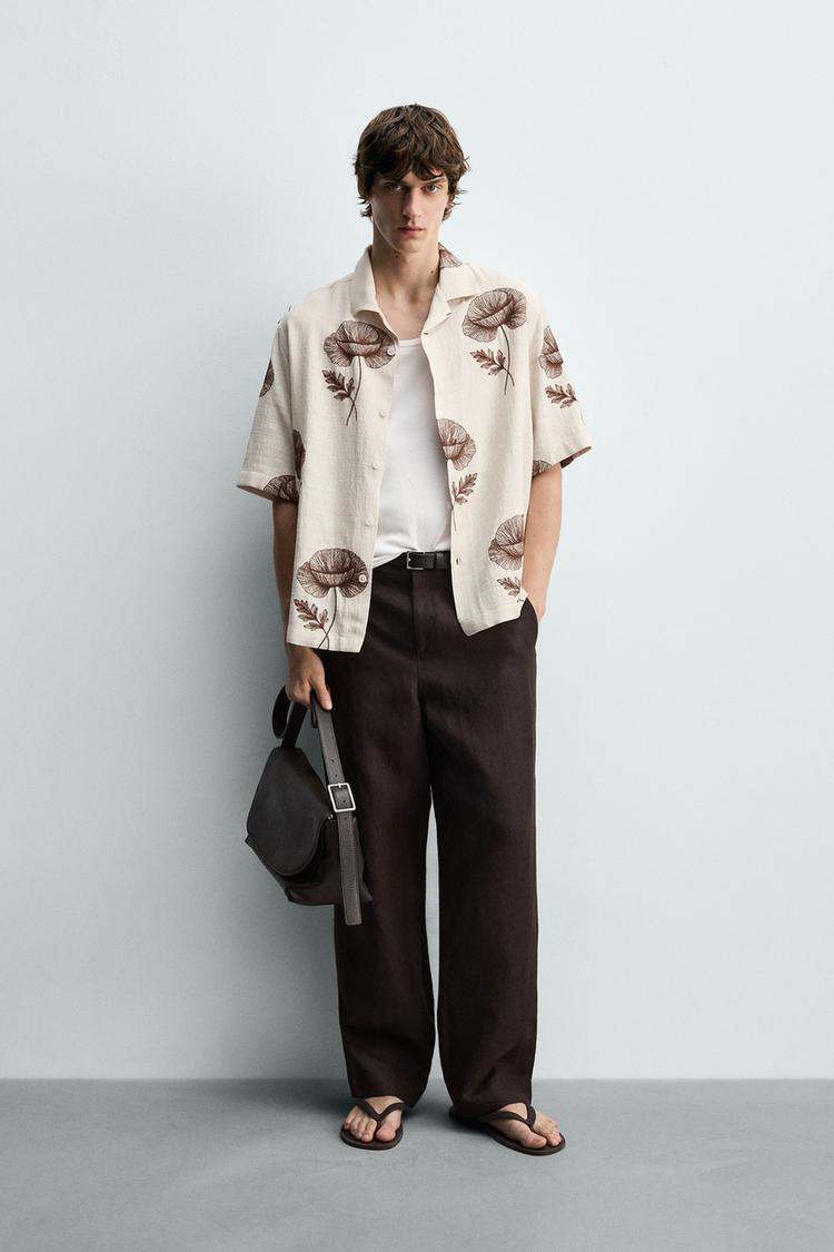 FLORAL EMBROIDERED SHIRT - Zara product image