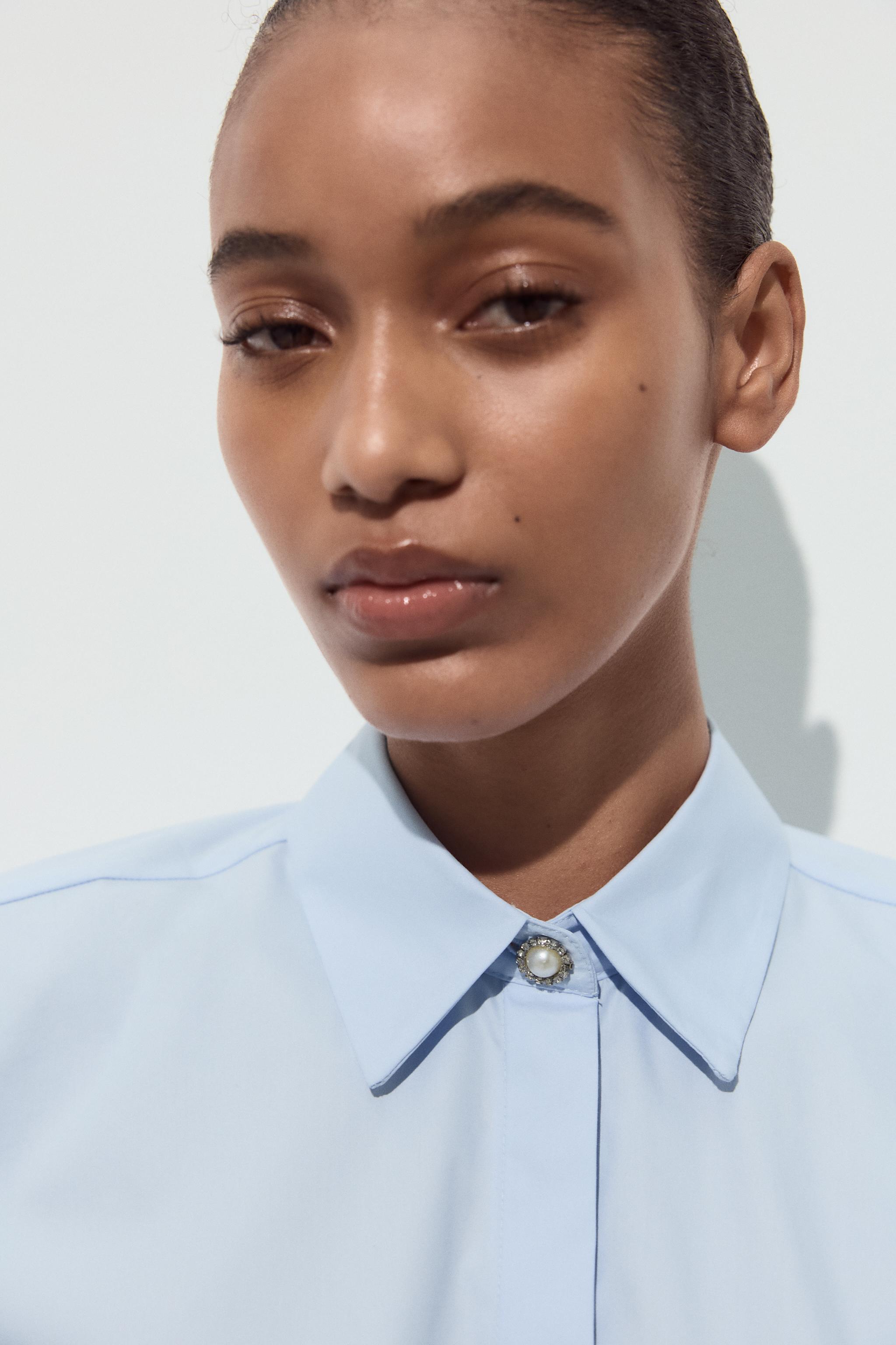 POPLIN SHIRT WITH TIES