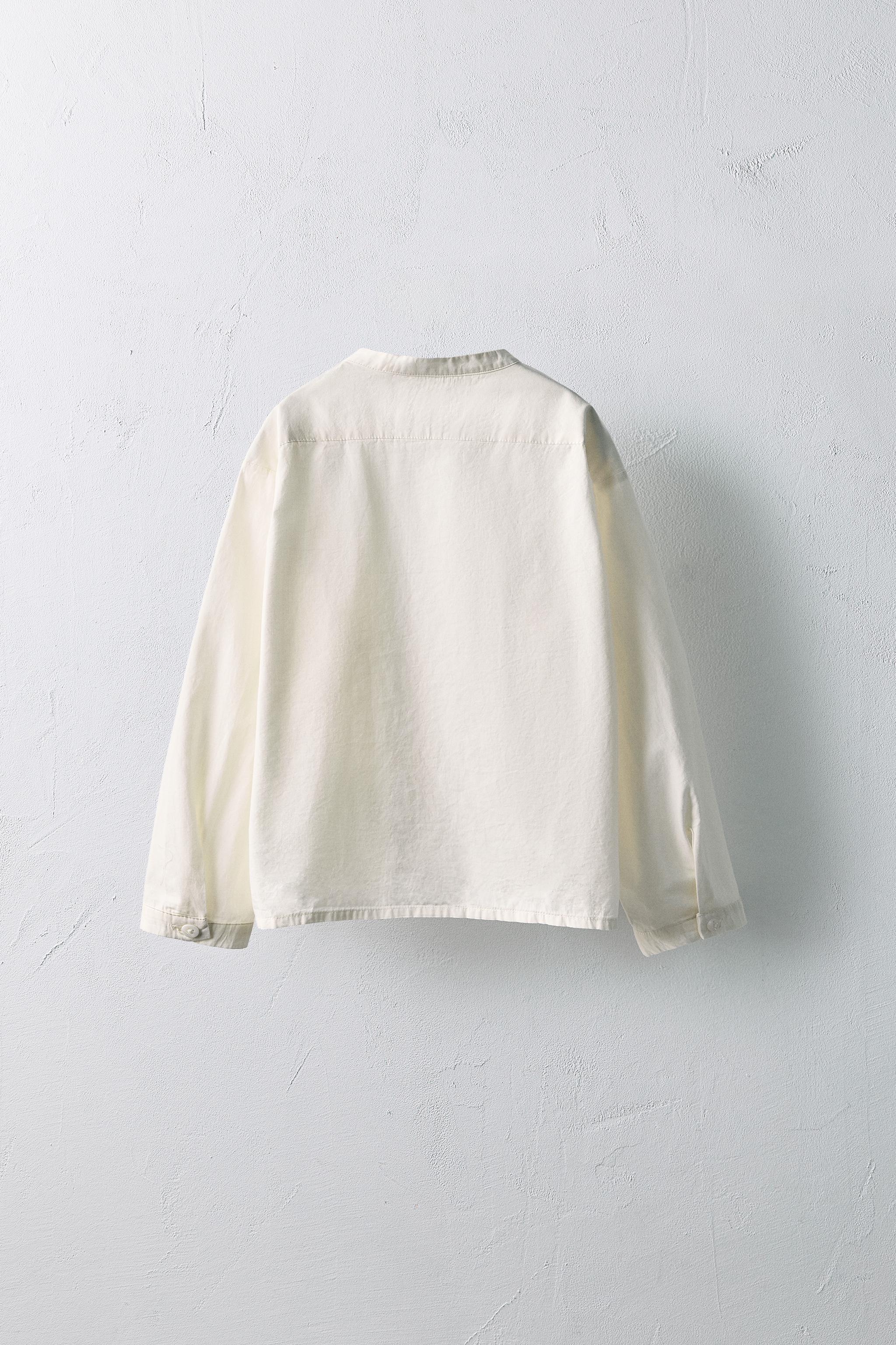 ANS/ CHEMISE EN POPELINE COL MAO ÉDITION LIMITÉE