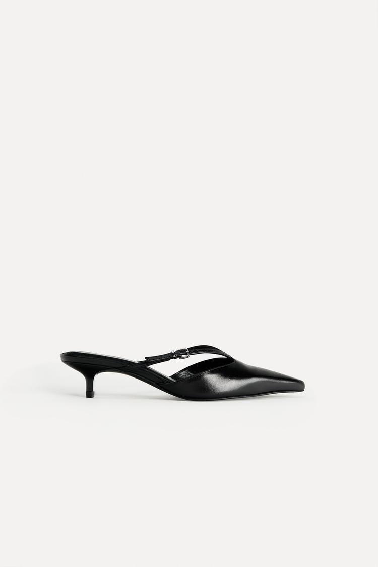 LEATHER HEELED MULES 50TH ANNIVERSARY - Zara product image