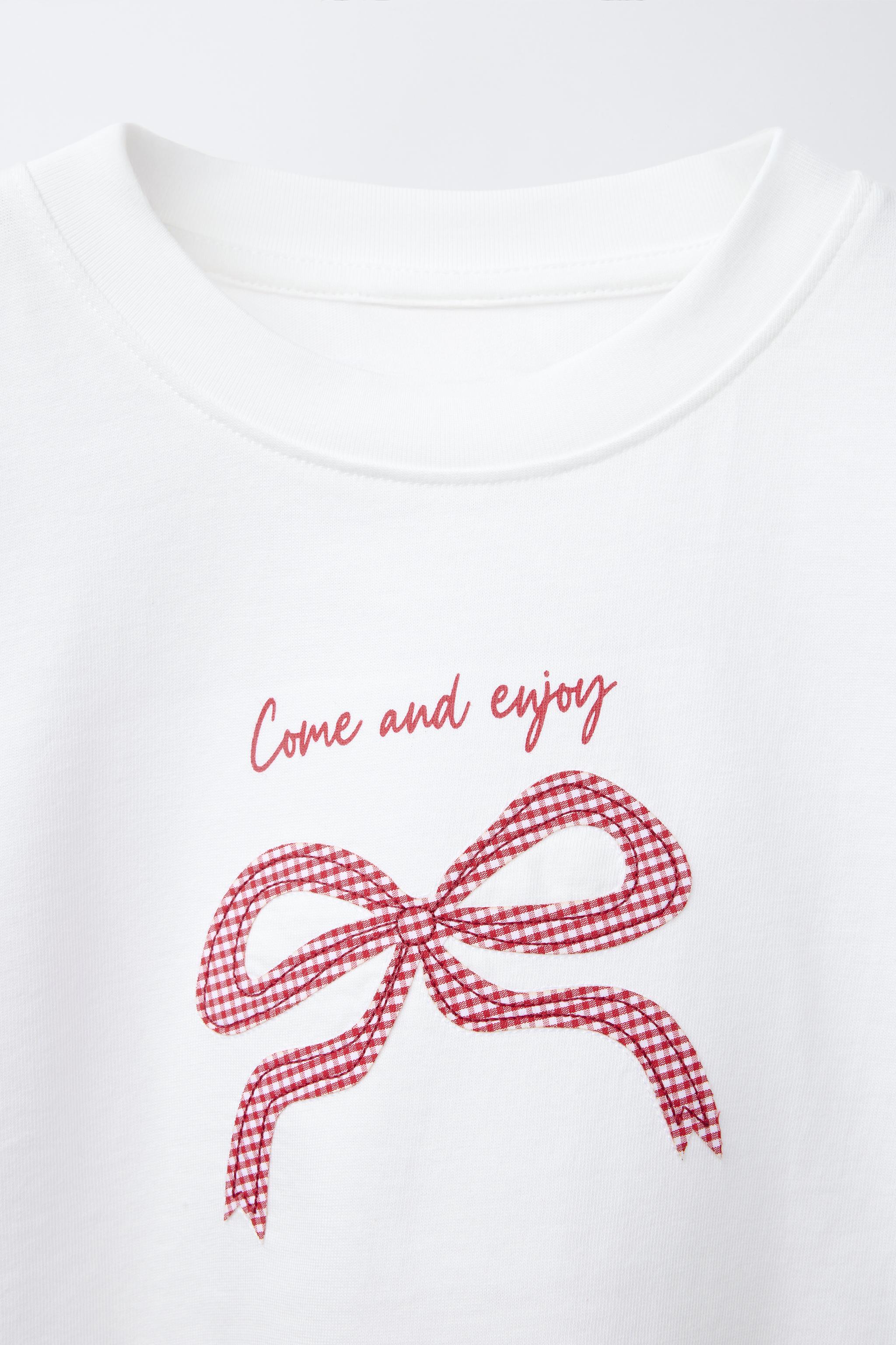 GINGHAM CHECK PATCH T-SHIRT