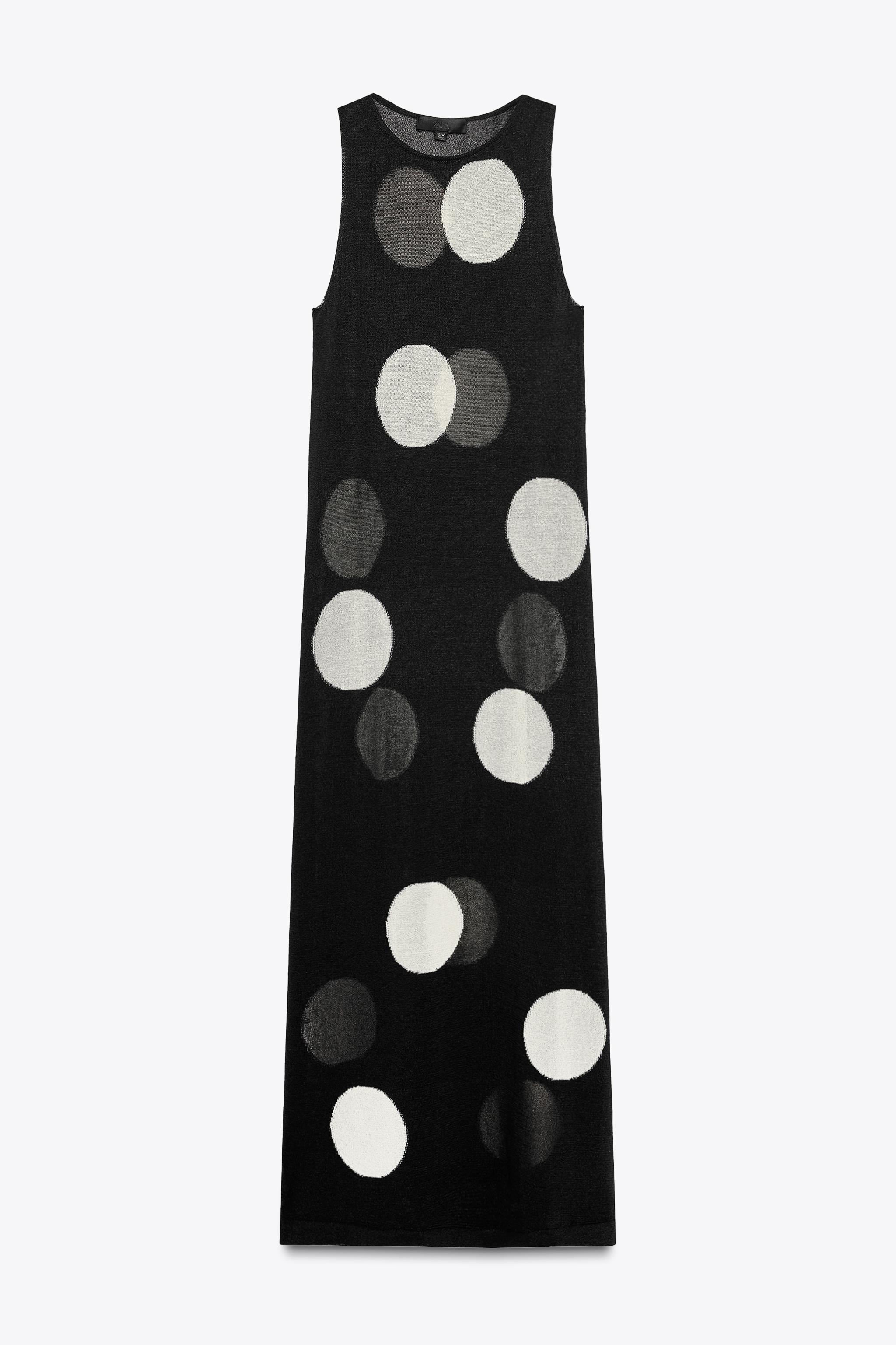DOTTED KNIT MAXI DRESS