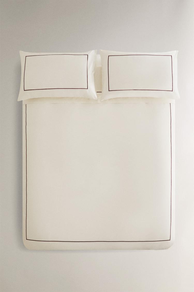 SATEEN DUVET COVER WITH TRIM