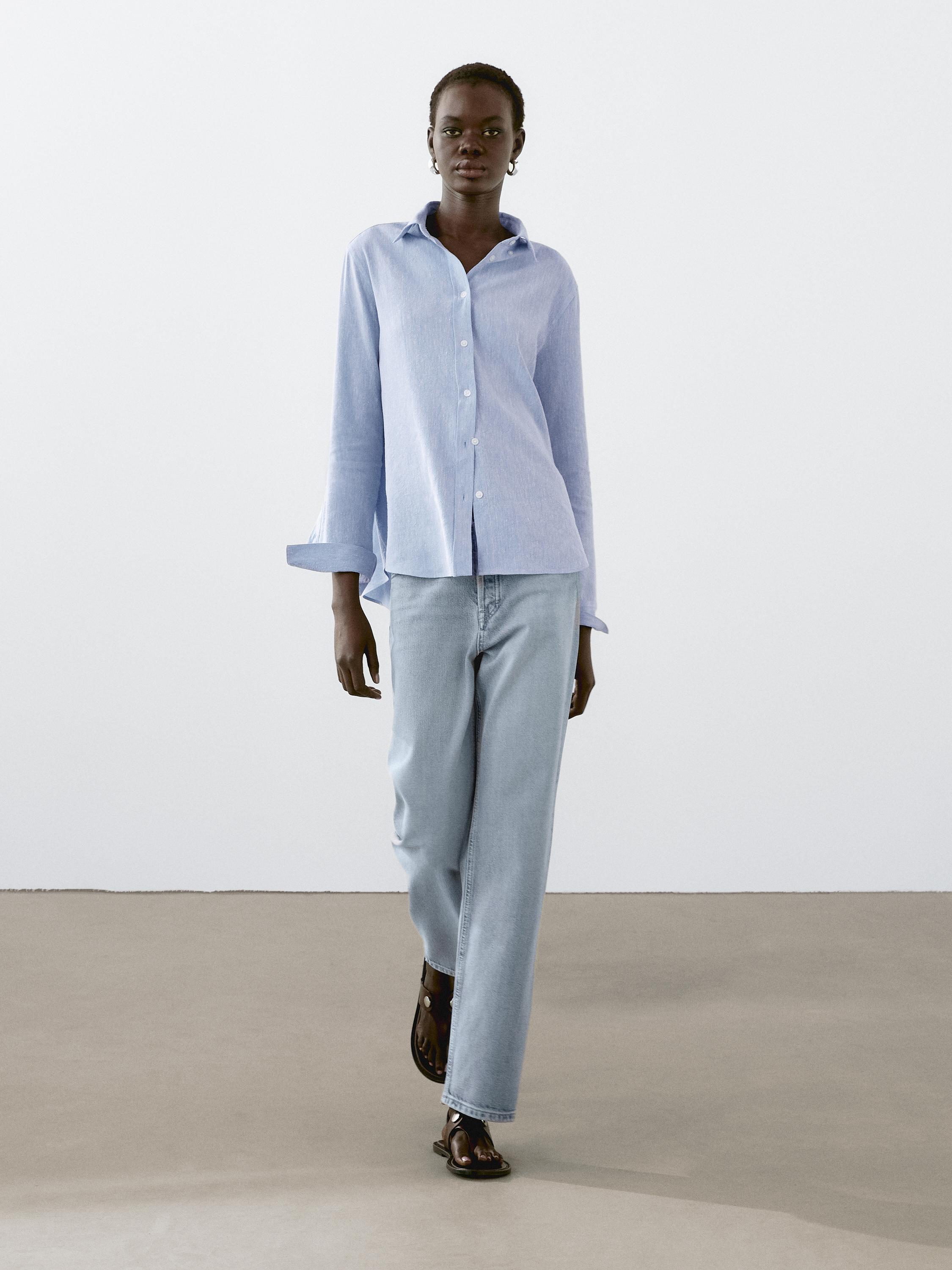 Long sleeve linen shirt