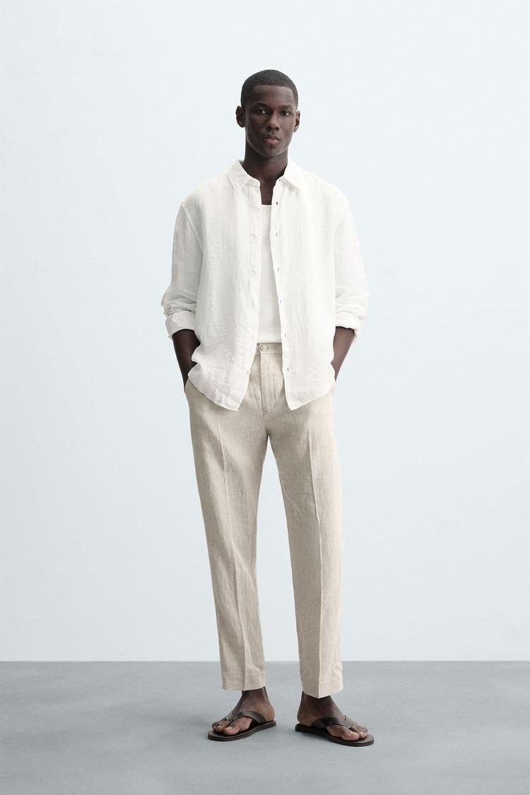 100% LINEN PANTS - Zara product image