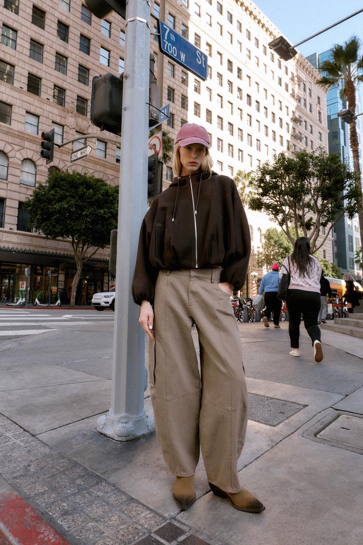 SOFT HOODIE OVERSIZED BOMBER JACKET - Zara product image