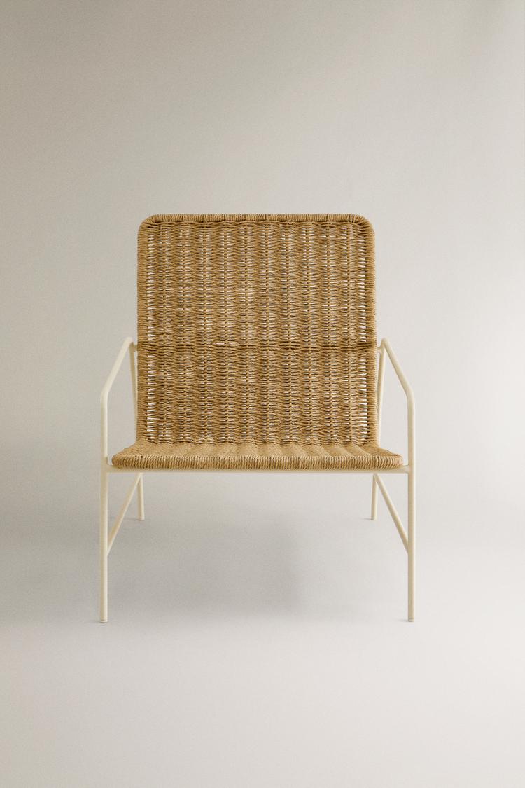 WOVEN OUTDOOR CHAIR WITH METAL FRAME - Zara product image