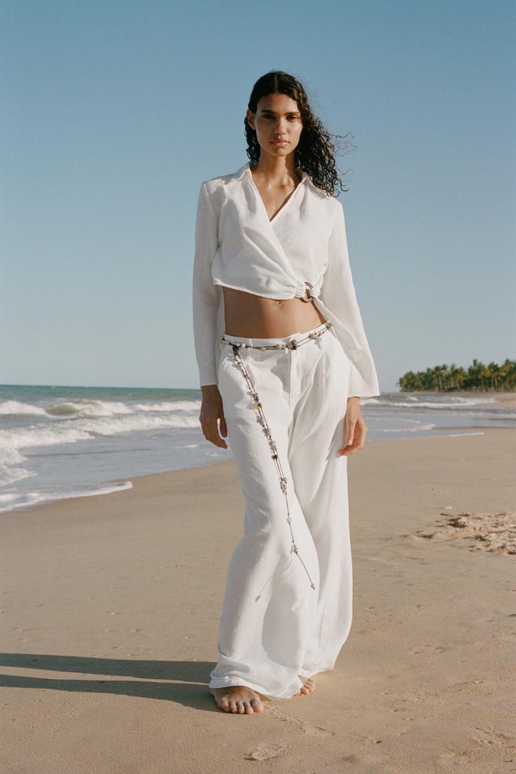 PLEATED RAMIE PANTS