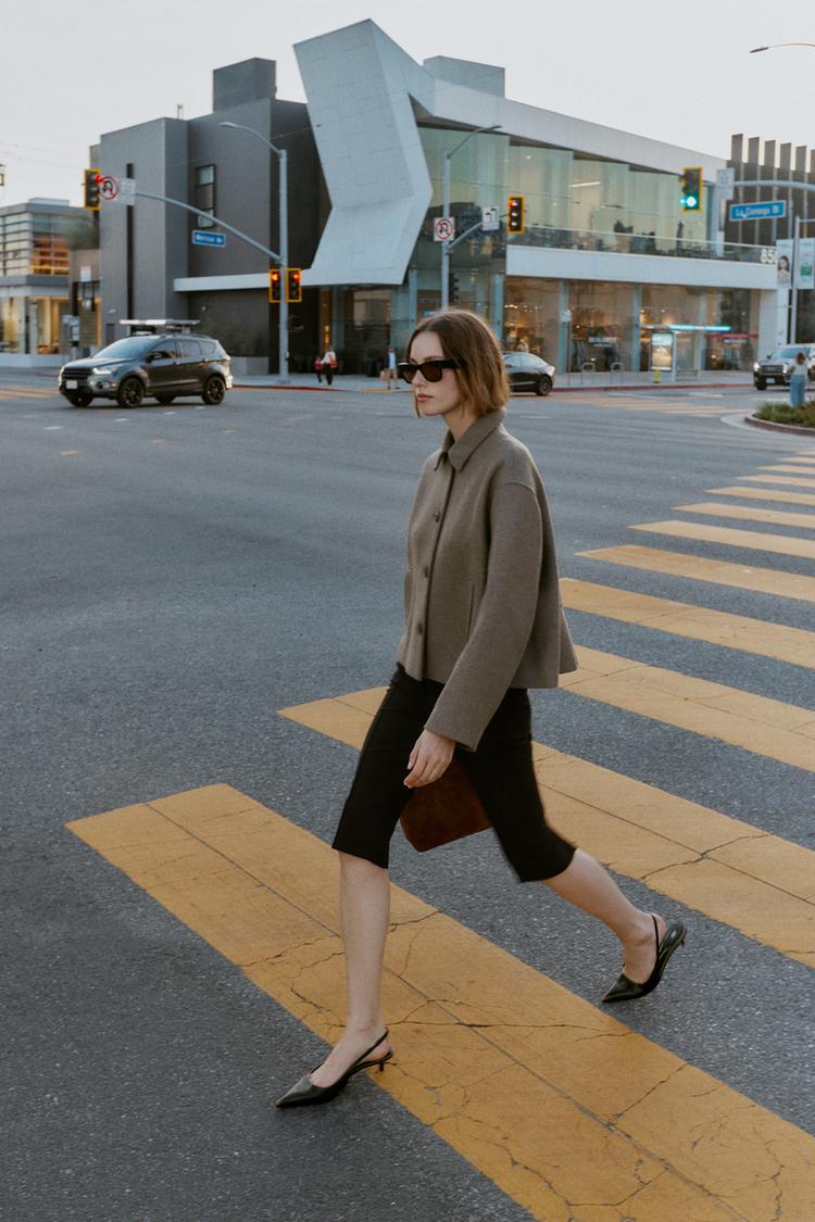 WOOL BLEND SHORT COAT - Zara product image