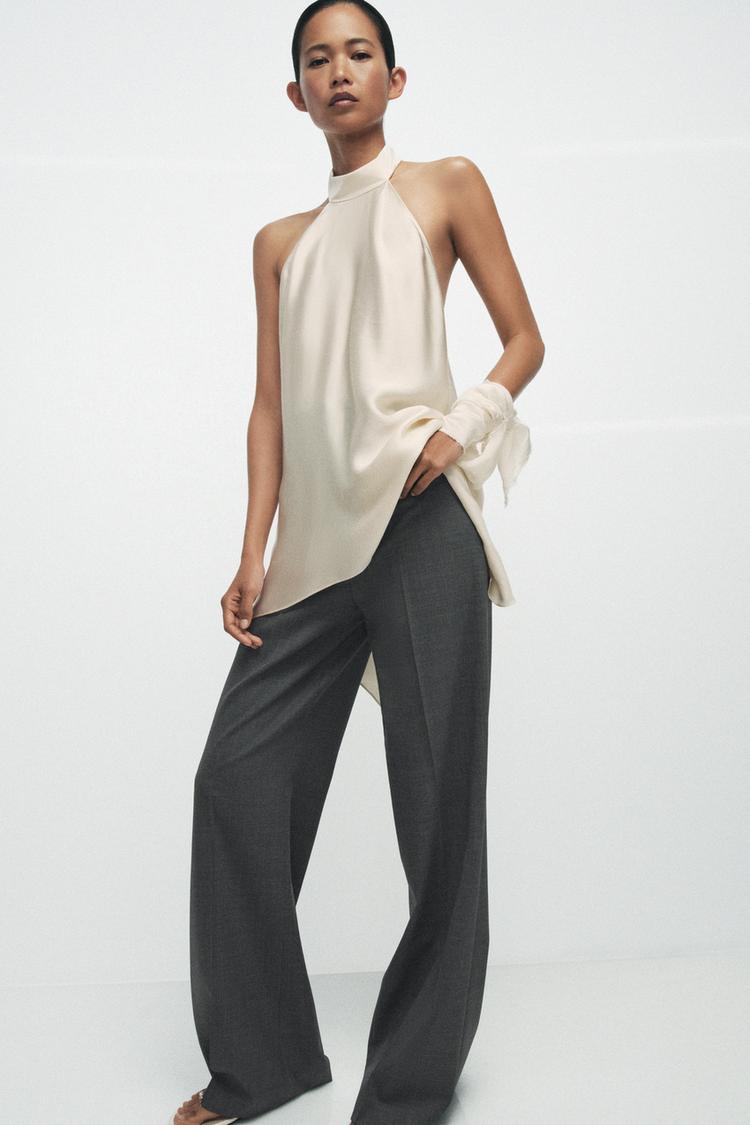 OPEN-BACK HALTER TOP ZW COLLECTION - Zara product image