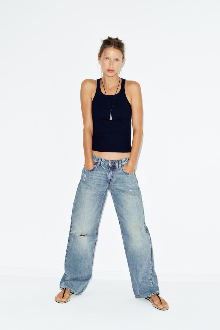 RIB STRAPPY TOP - Zara product image