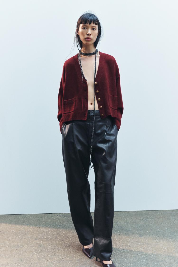 100% WOOL JACKET WITH GOLDEN BUTTON - Zara product image