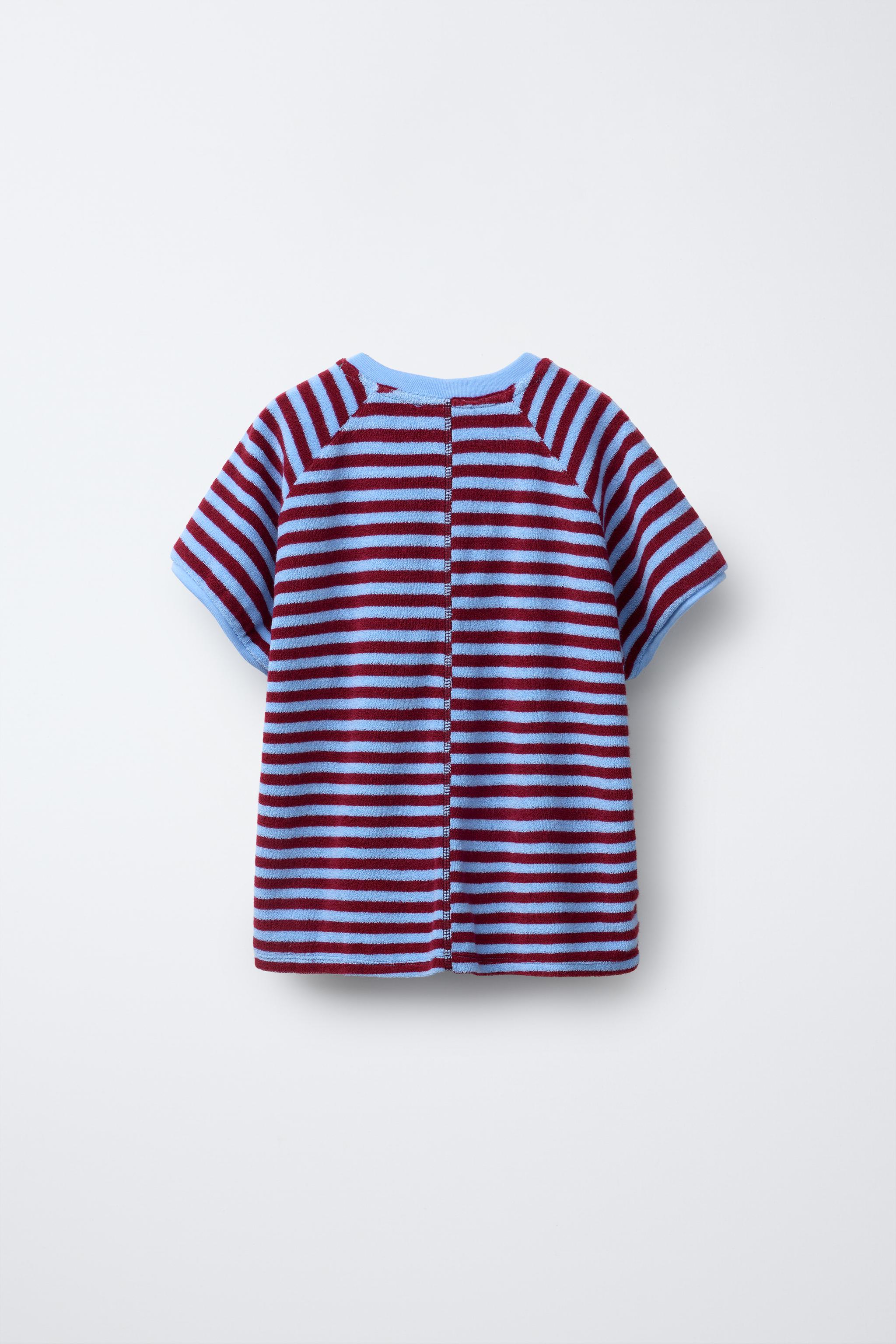 STRIPED TERRYCLOTH T-SHIRT