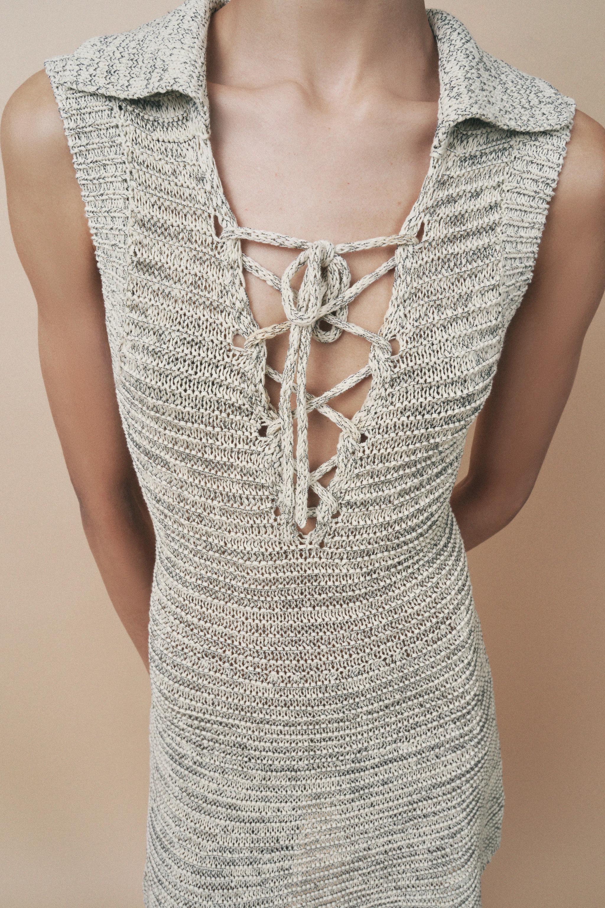 SHORT DRESS WITH TIES