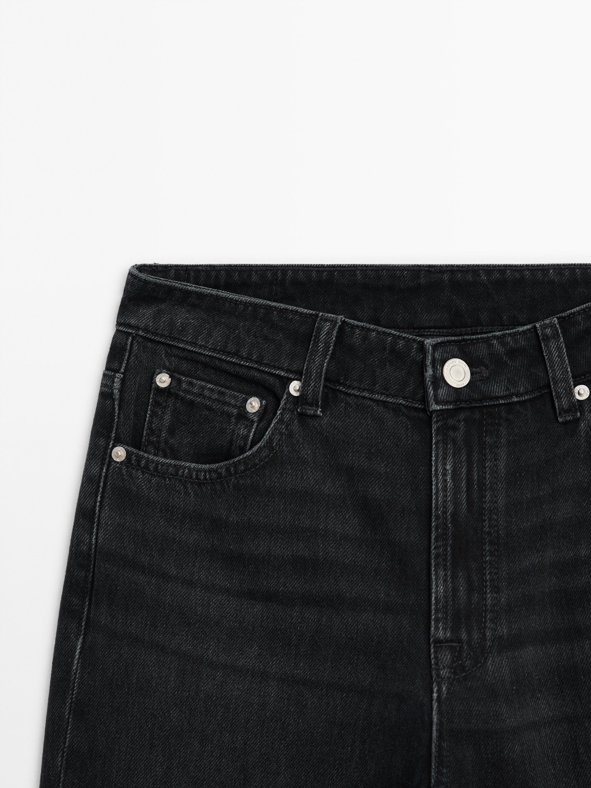 Mid-rise straight-leg regular length jeans