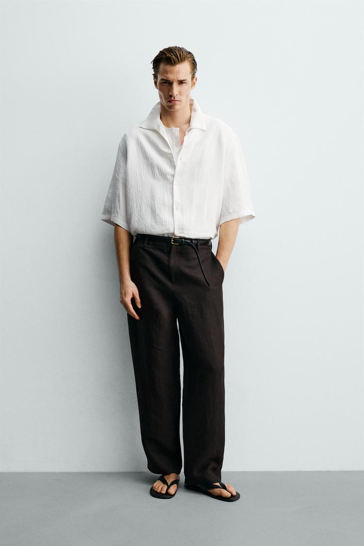 STRIPED JACQUARD BOXY FIT SHIRT - Zara product image