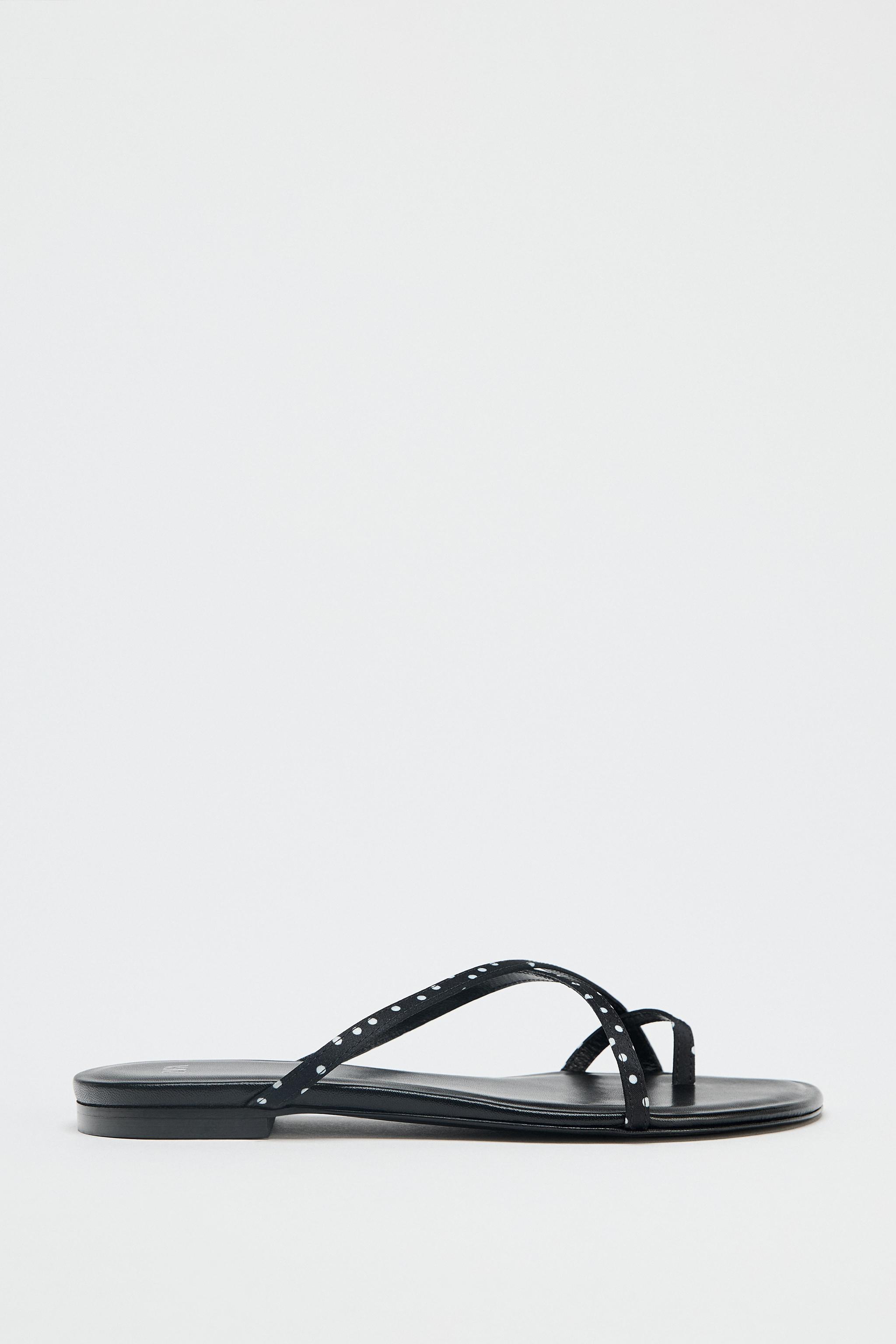 POLKA DOT STRAPPY SANDALS
