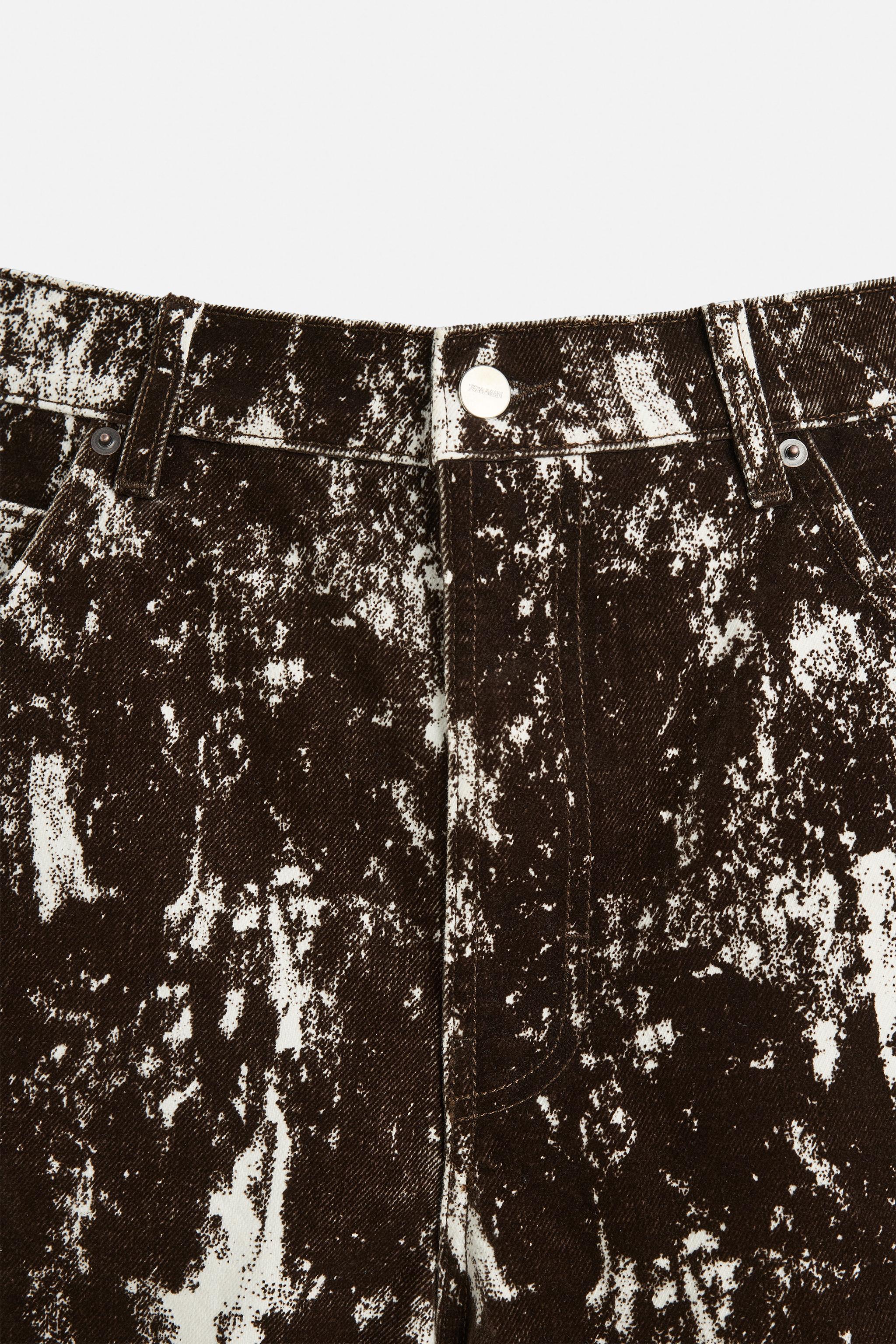 BERMUDA EN DENIM IMPRIMÉ ANIMAL