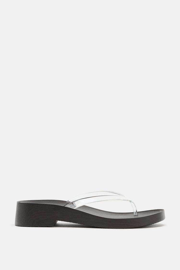 VINYL PLATFORM SANDALS - Zara product image