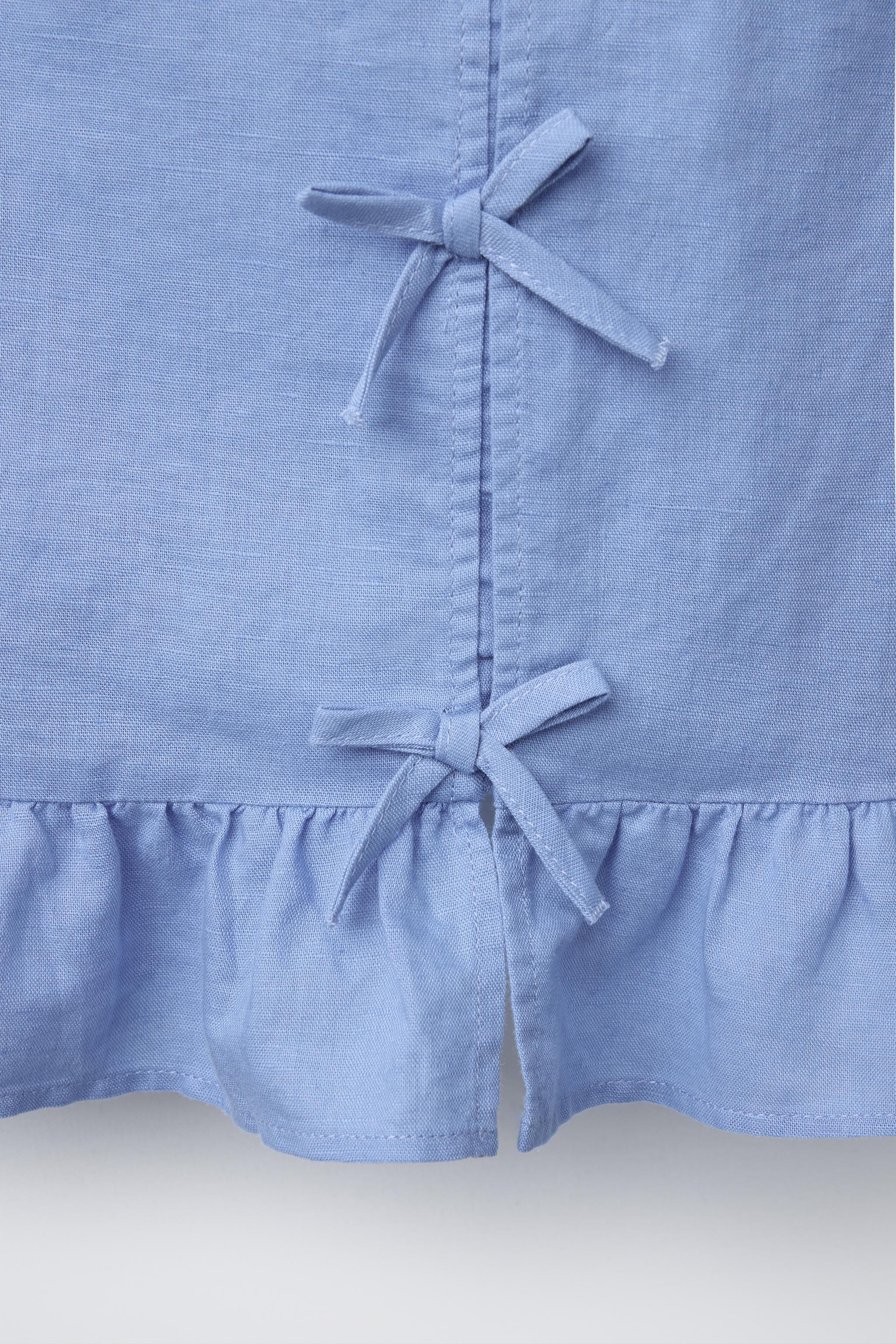 COTTON LINEN TIE TOP