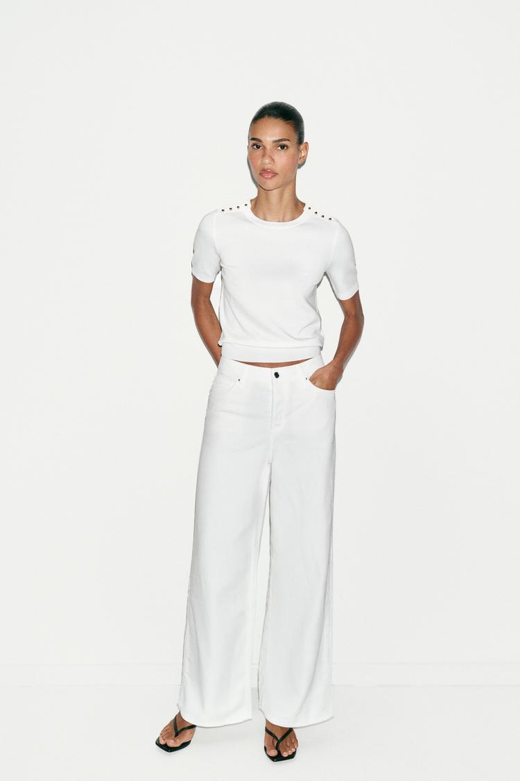 BASIC SHORT SLEEVE KNIT JUMPER - Zara product image