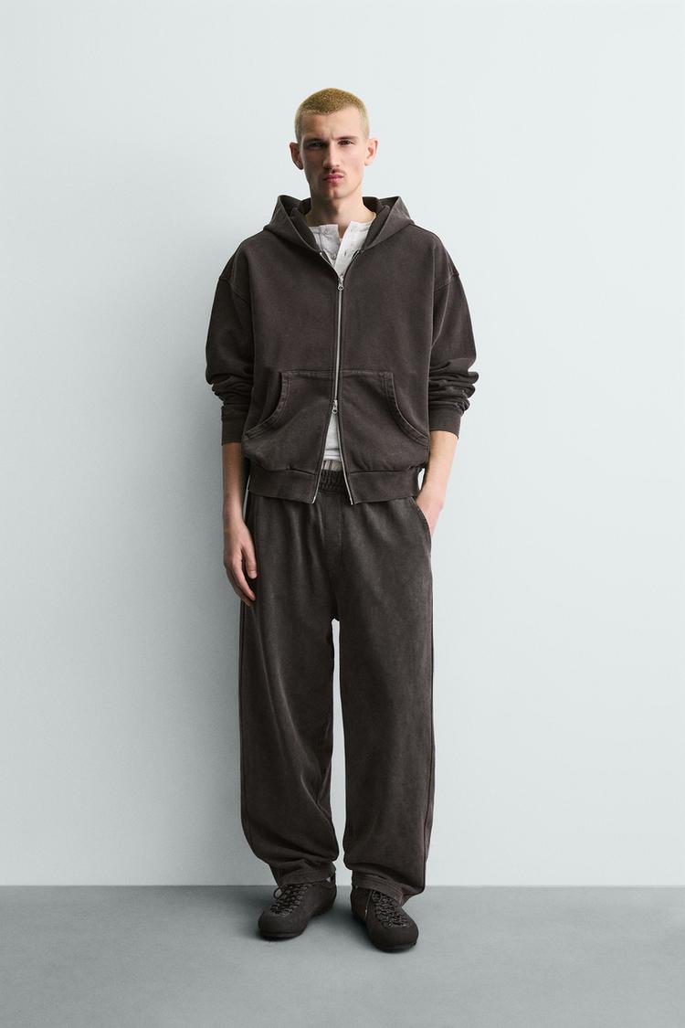 WASHED BALLOON FIT JOGGING PANTS - Zara product image