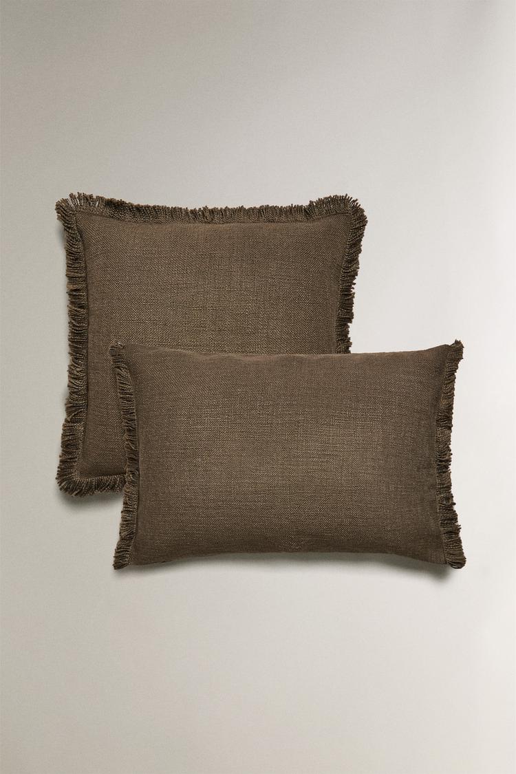 FRINGED THROW PILLOW COVER - Zara product image