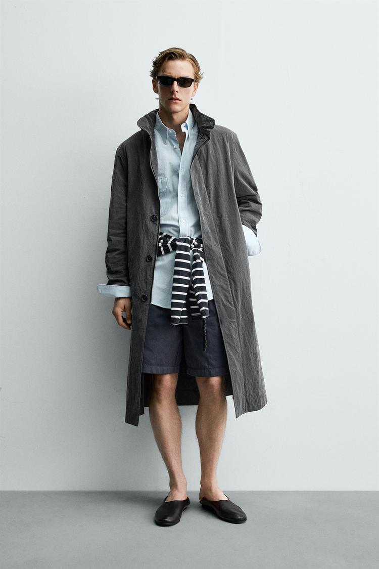 AARON LEVINE X ZARA LIGHTWEIGHT WASHED EFFECT TRENCH COAT - Zara product image