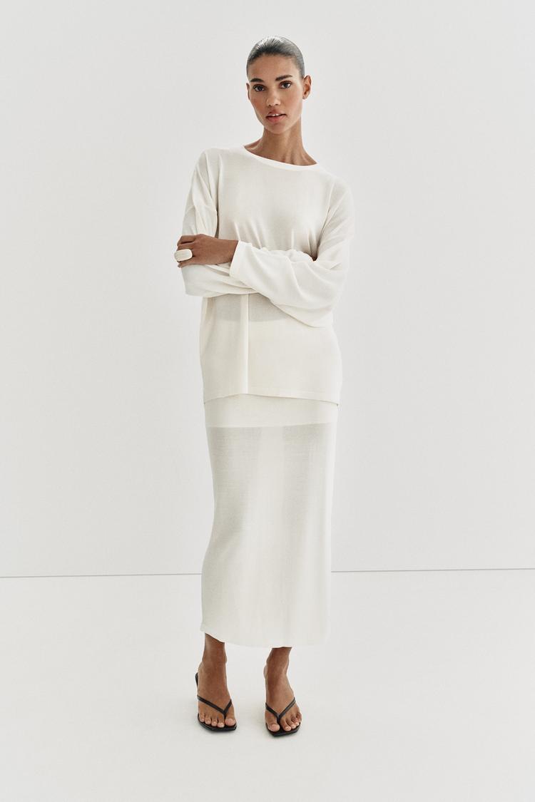 OVERSIZED FINE KNIT JUMPER - Zara product image