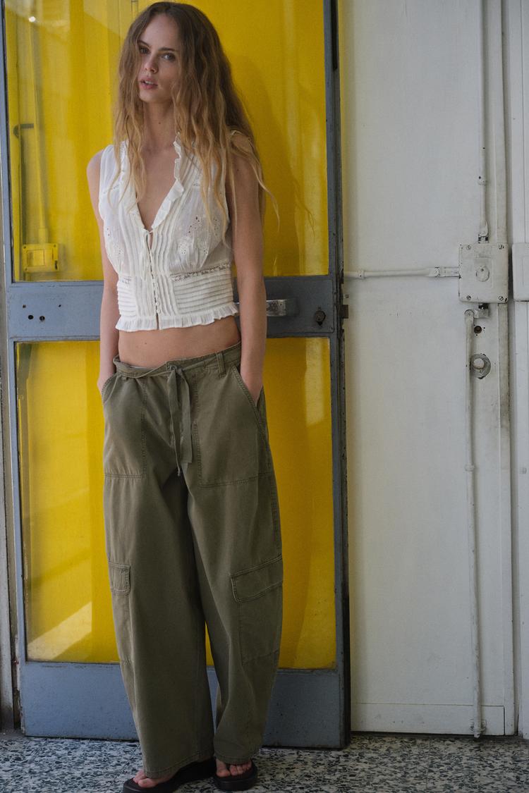 EMBROIDERED GAUZE TOP - Zara product image