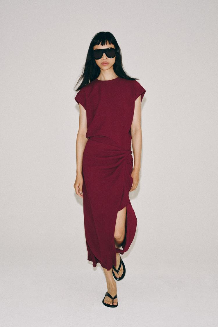 ZW COLLECTION Ruffled MIDI DRESS - Zara product image
