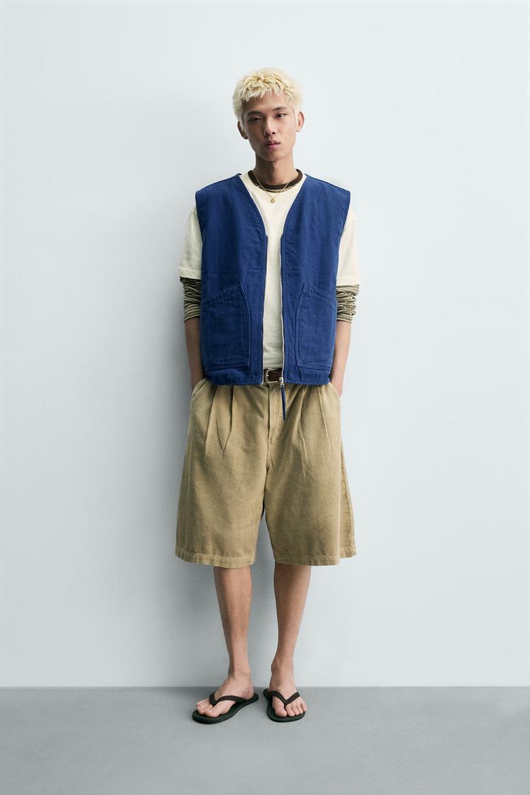 WASHED TOPSTITCHED VEST - Zara product image