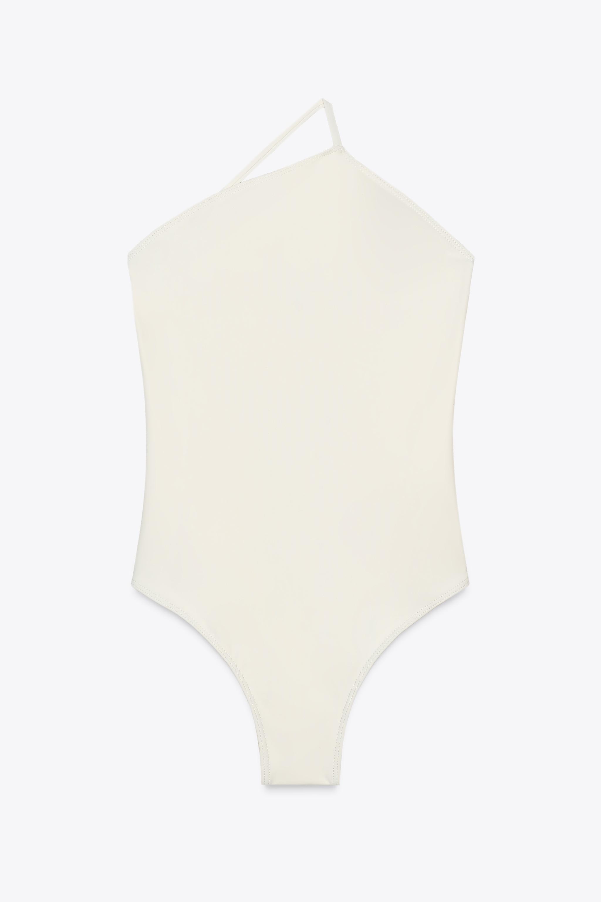 MAILLOT DE BAIN UNI ASYMÉTRIQUE