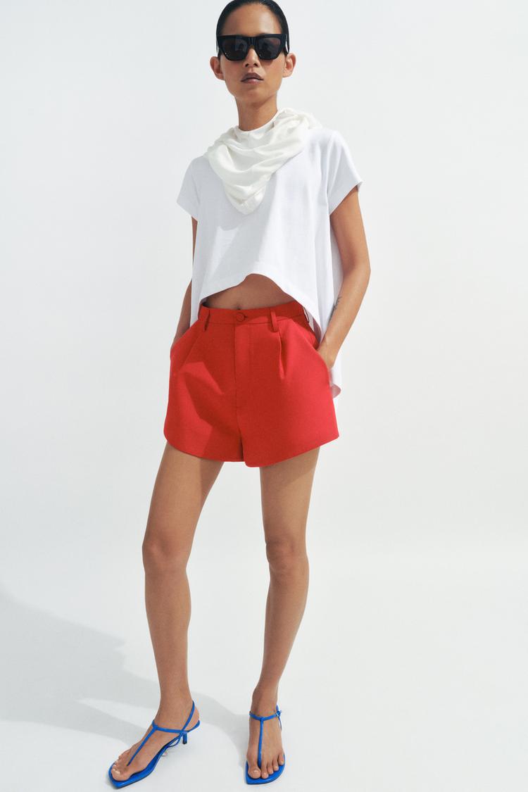PLEATED SHORTS ZW COLLECTION - Zara product image