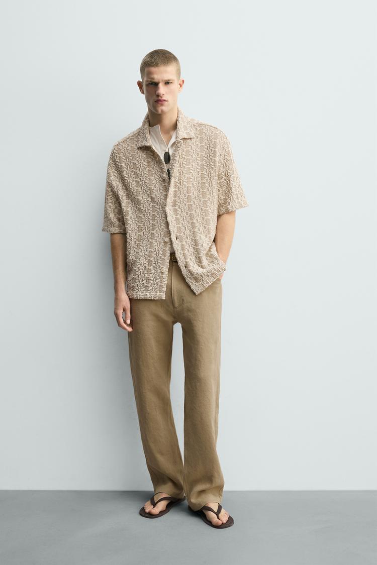 CROCHET TEXTURED SHIRT - Zara product image