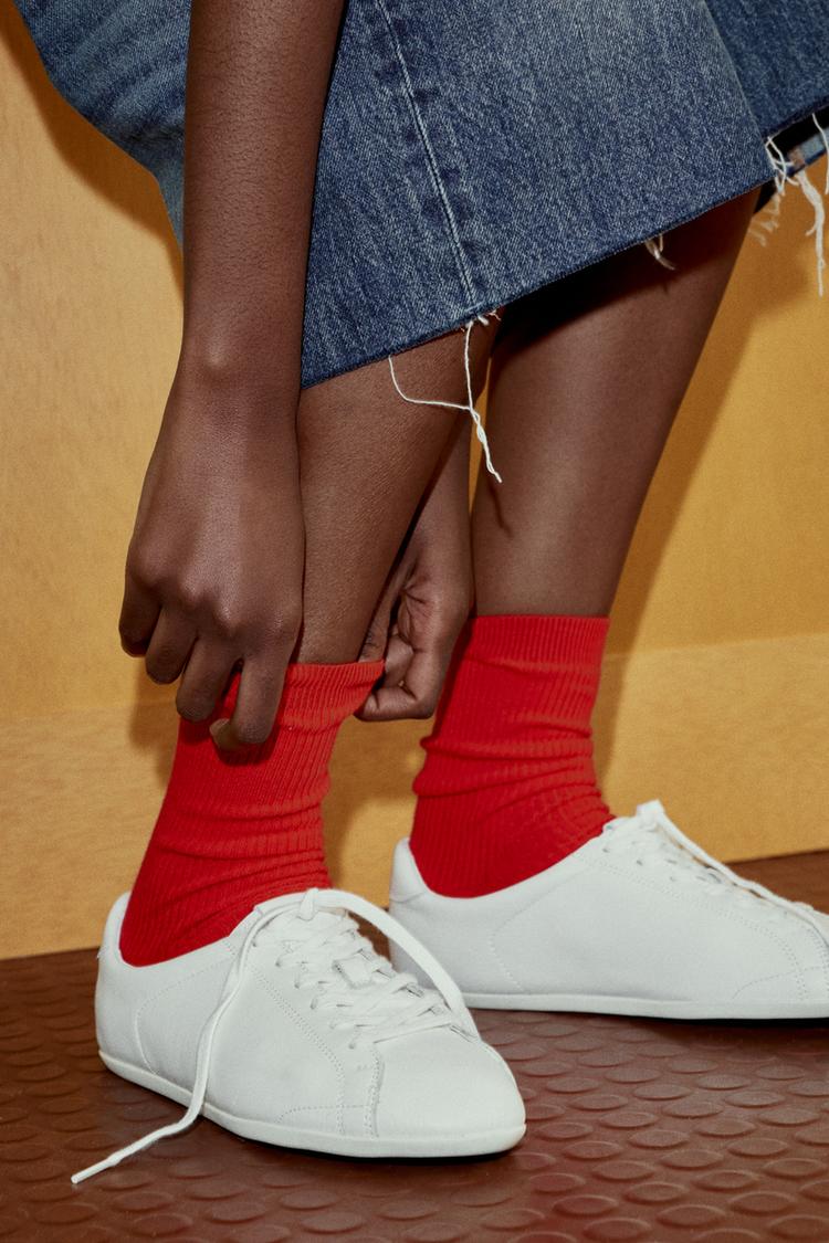 LEATHER SNEAKERS - Zara product image