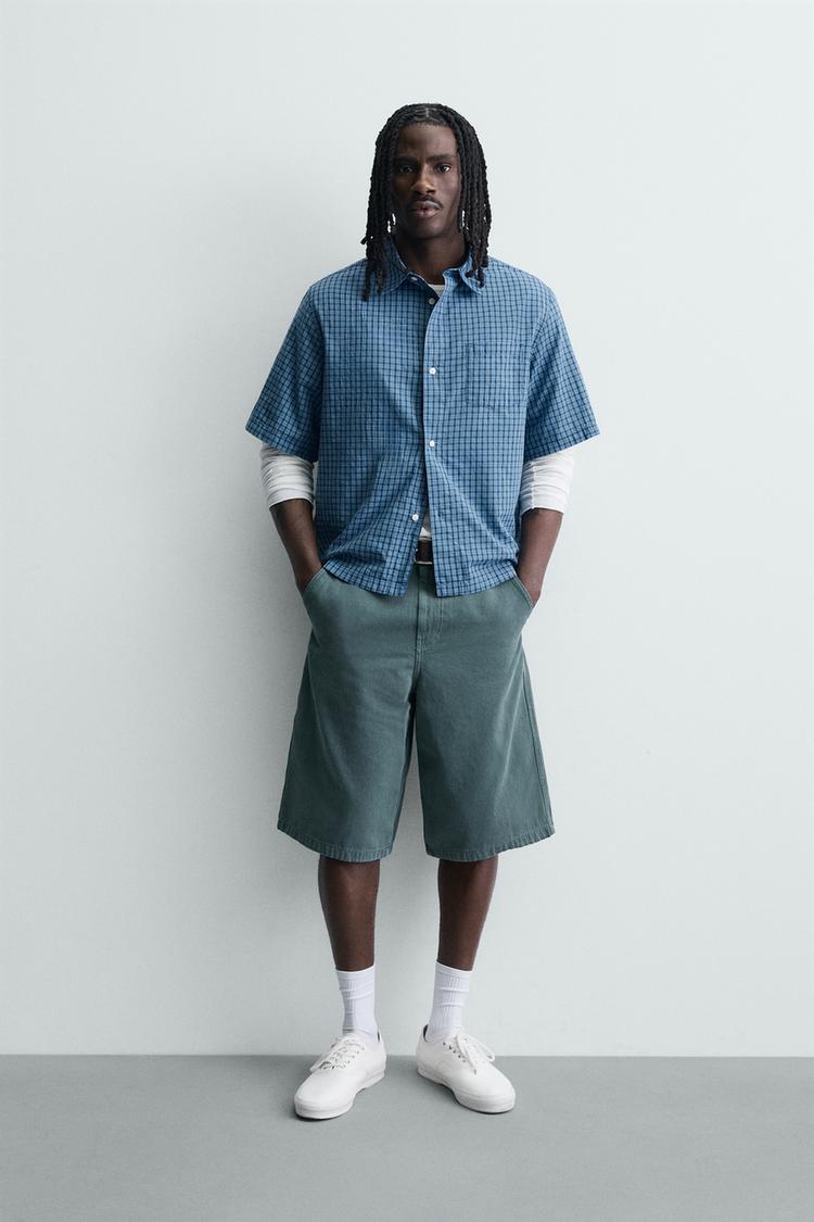 BOXY FIT PLAID SHIRT