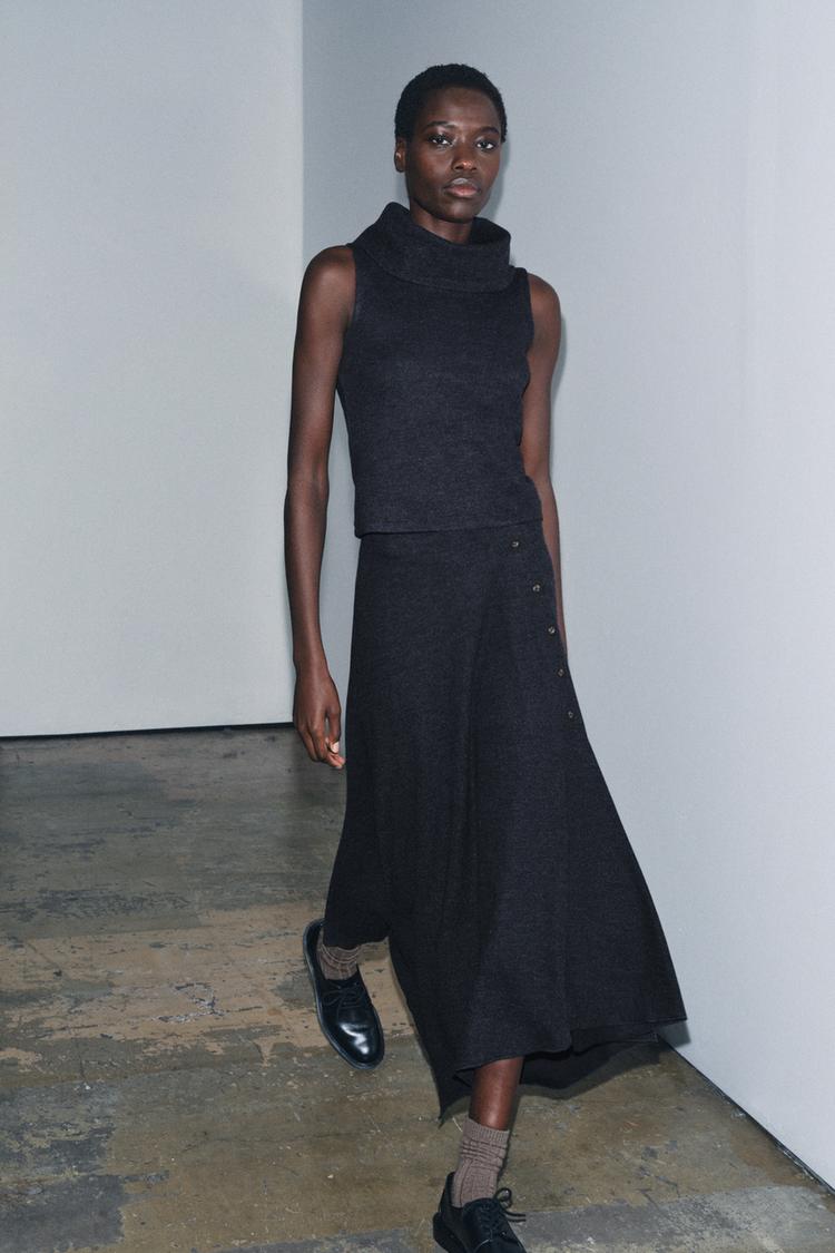 LONG SOFT RIB SKIRT - Zara product image