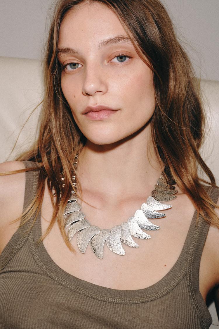 TEARDROP METAL PLATE NECKLACE - Zara product image