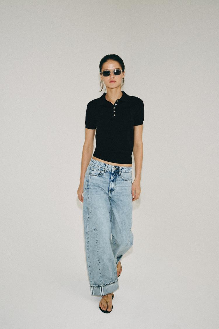 ZW COLLECTION RELAXED LOW-RISE JEANS - Zara product image