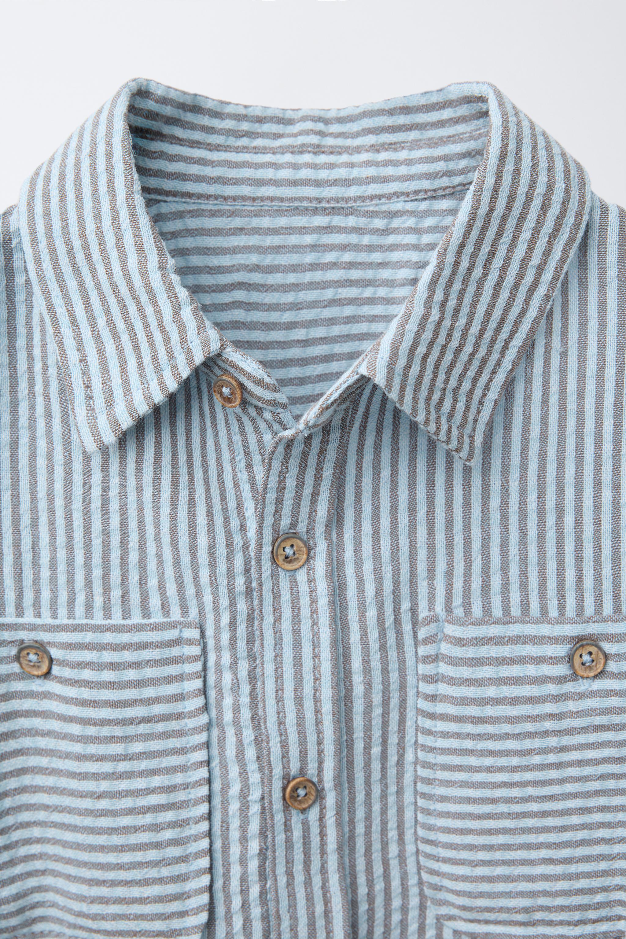 TEXTURED STRIPED SHIRT