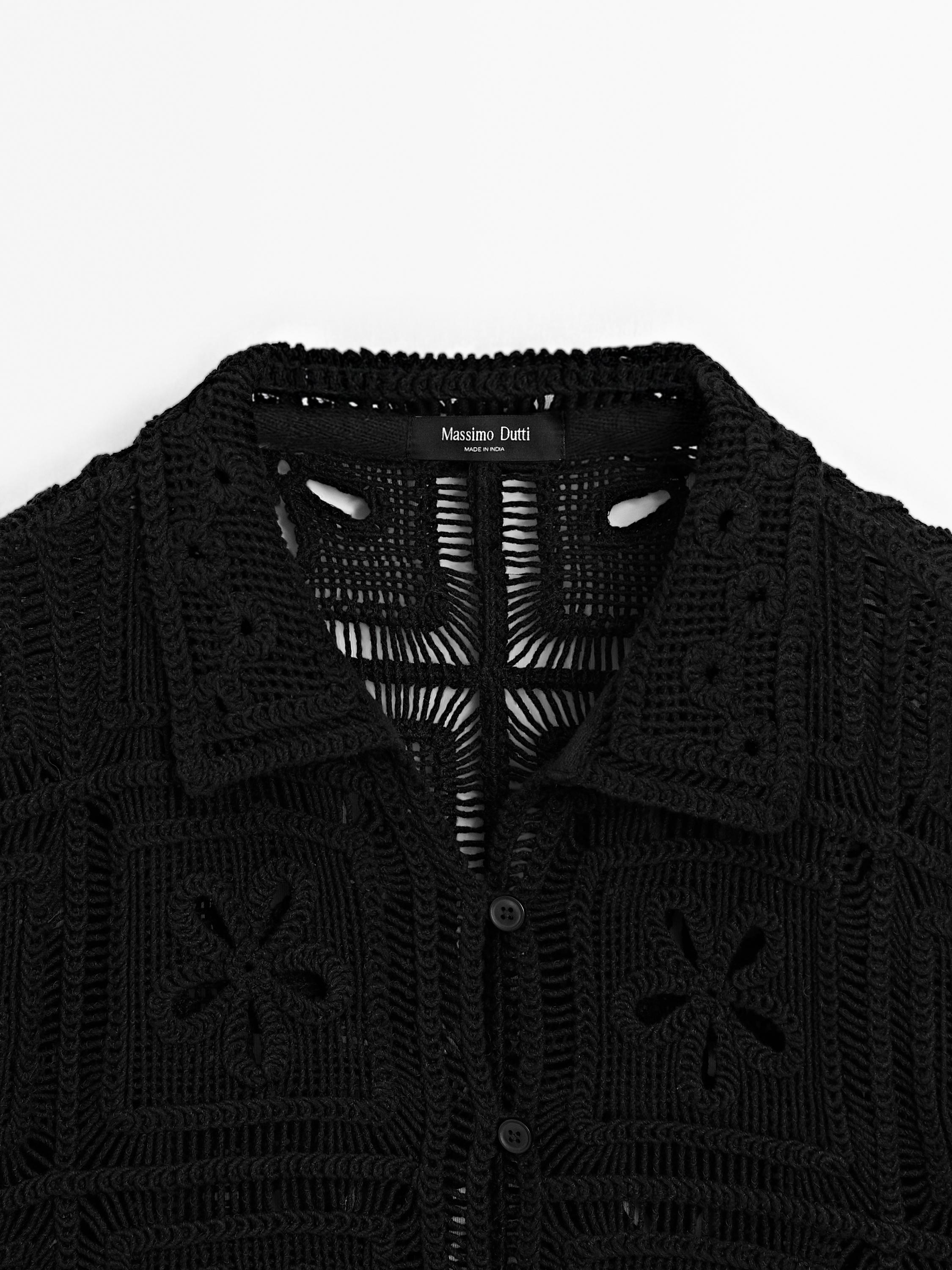Crochet knit cardigan