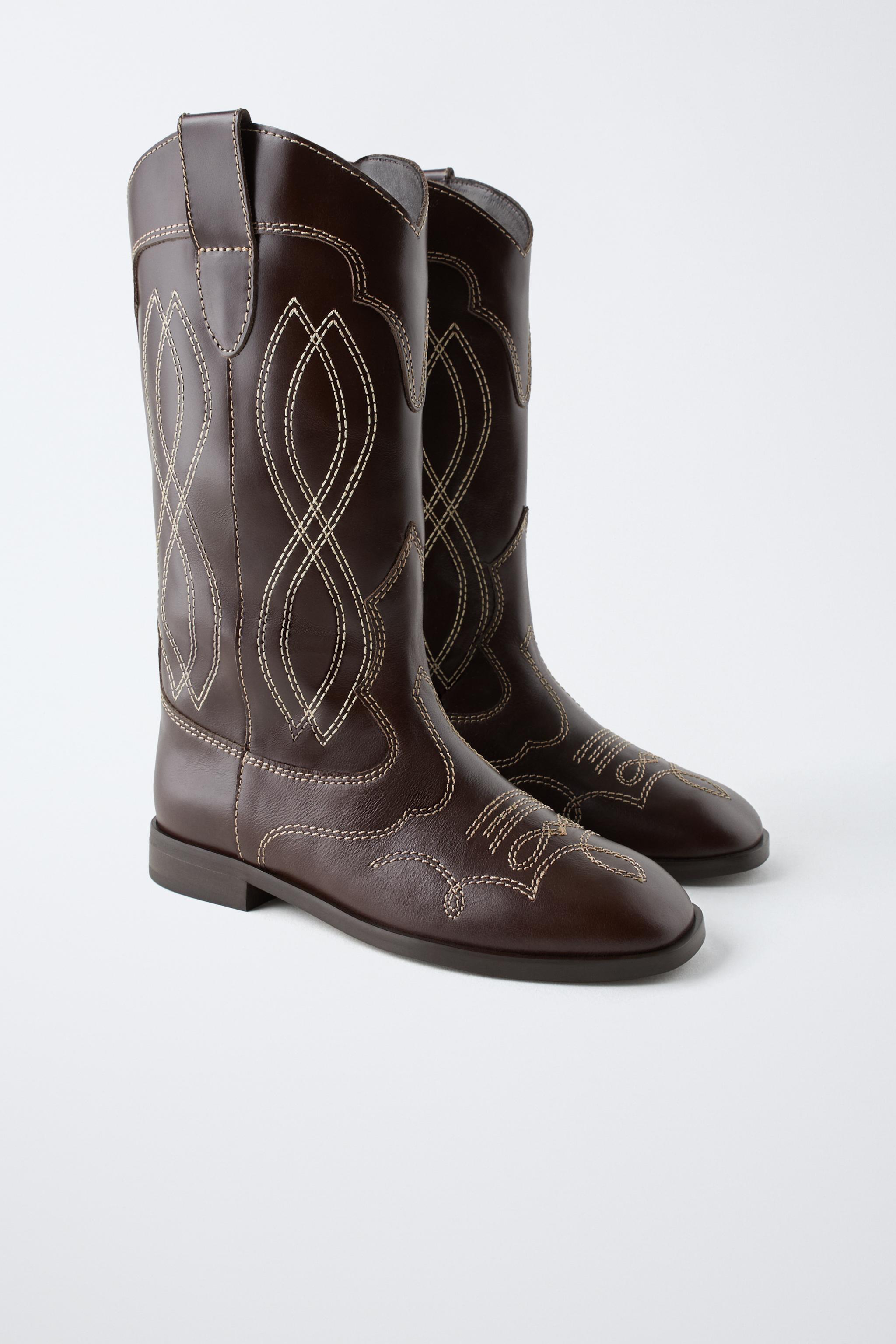 BOTTES STYLE COW-BOY EN CUIR