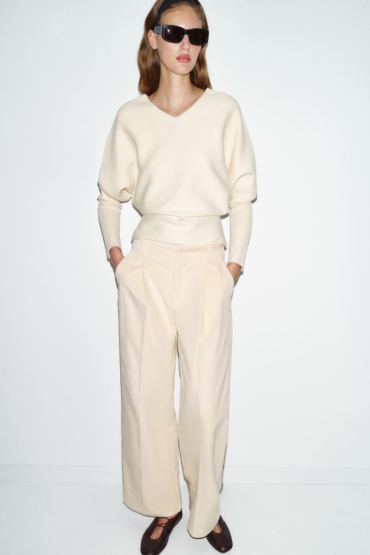 CORDUROY STRAIGHT LEG PANTS - Zara product image